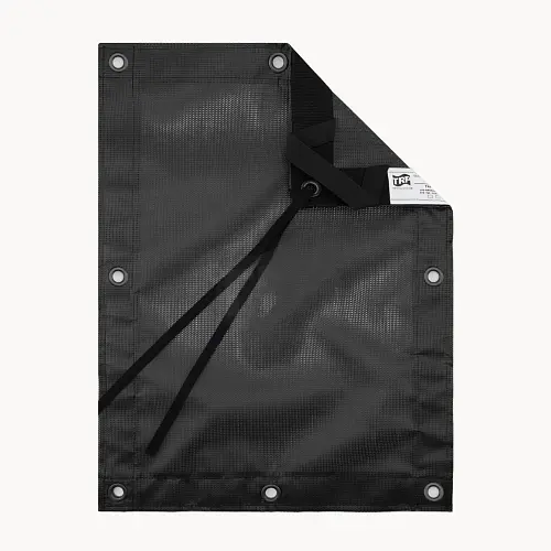 8' x 12' Black Wind Solid - Fabric