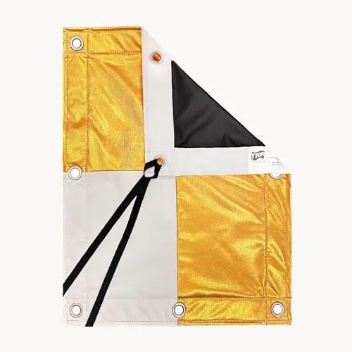 6' x 6' Checkerboard (Gold/Silver) Lamé - Fabric